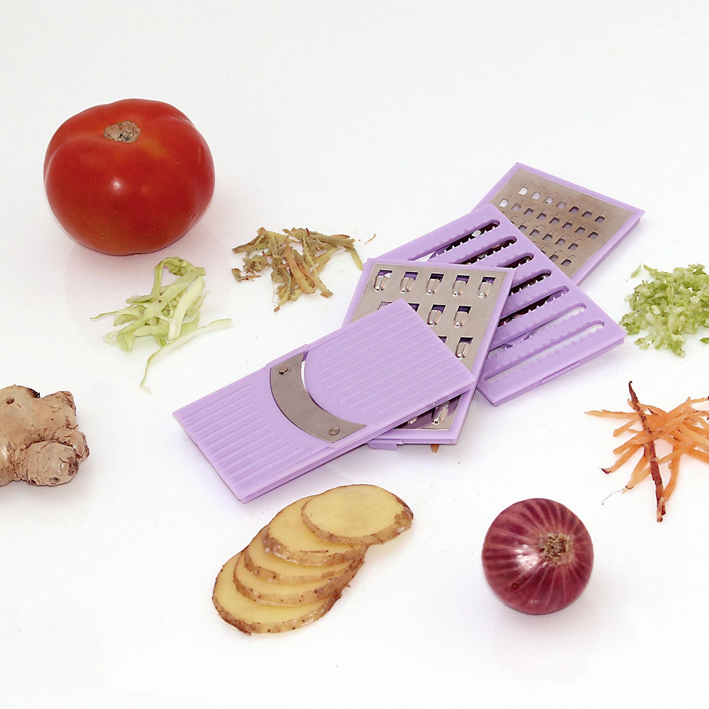4 In 1 Plastic Vegetable And Fruit Grater And Slicer For Kitchen - Happy Price - Image 3