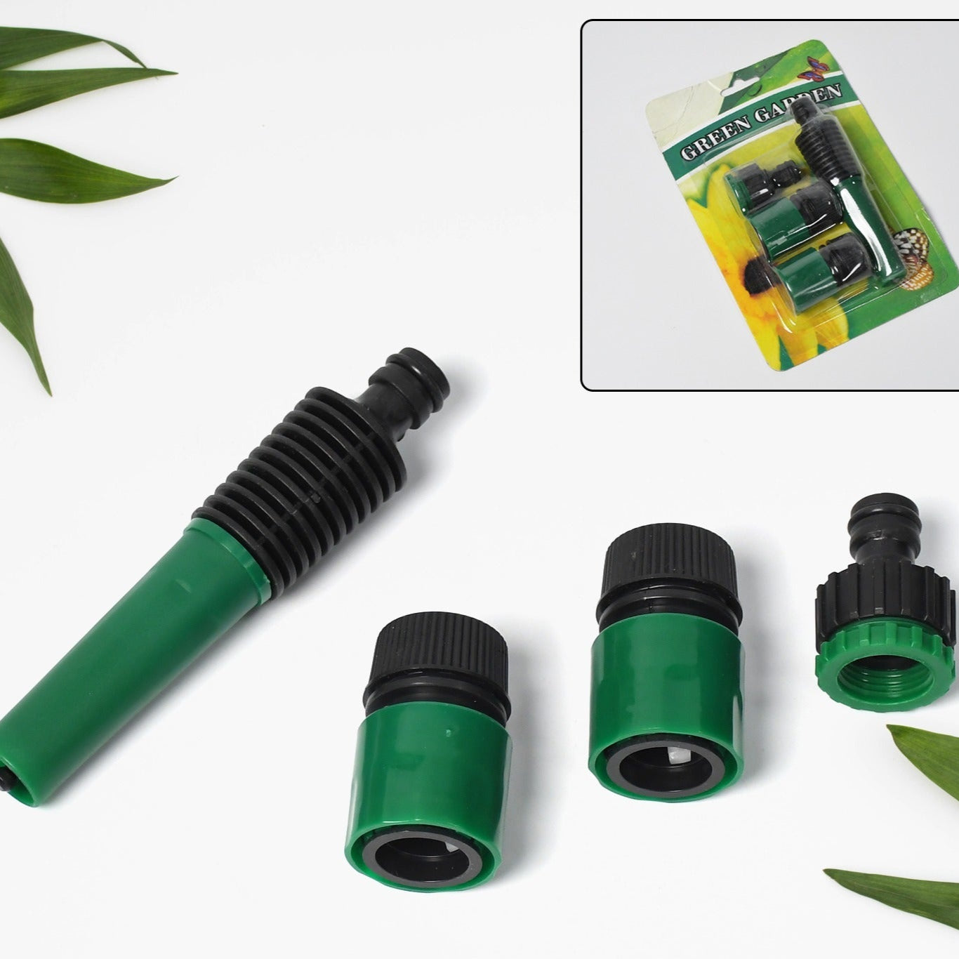 Water Hose Pipe Tap Nozzle Connector Set Fitting Adapter Hose Lock Garden Water Hose Pipe Tap Nozzle - Happy Price - Image 1