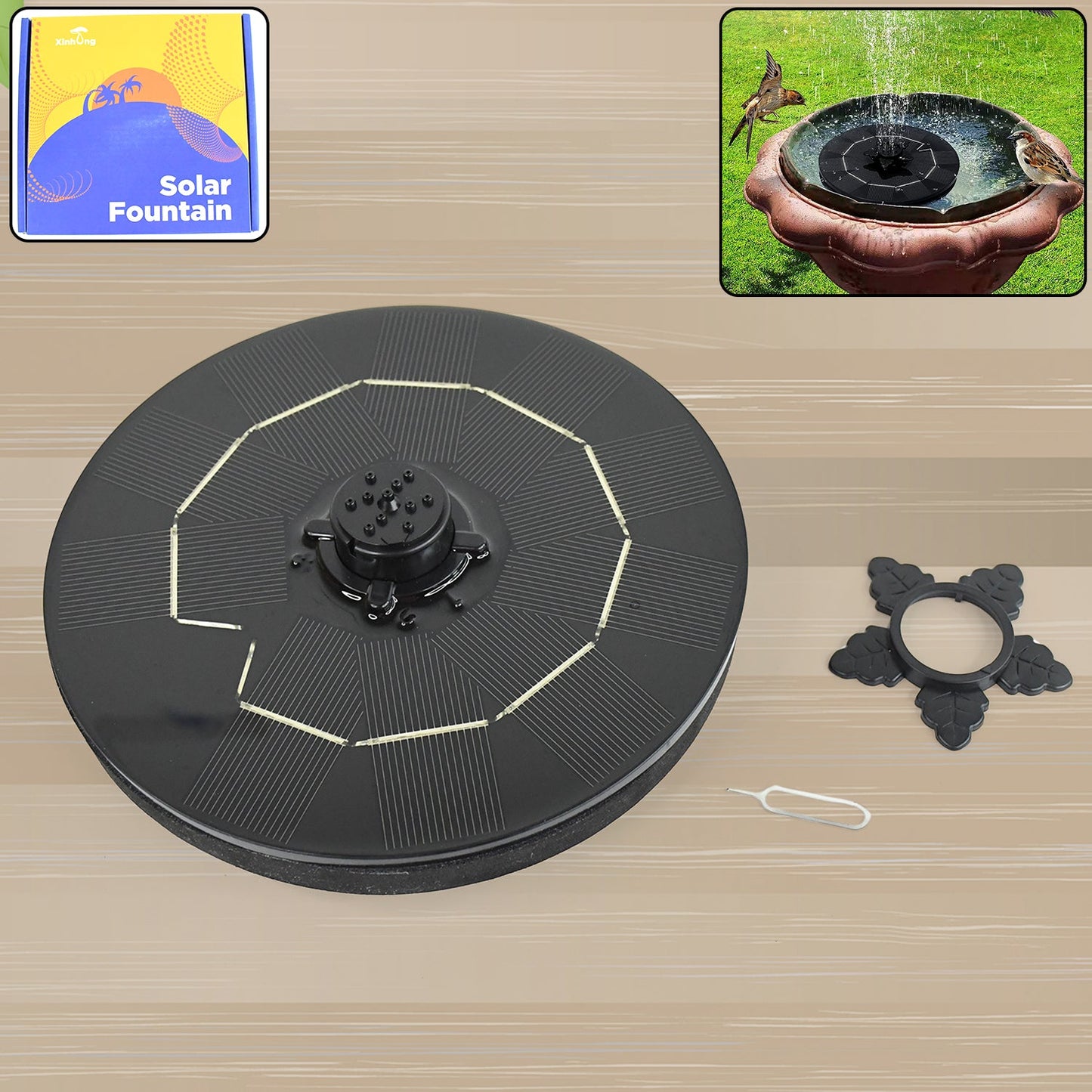 Solar Floating Fountain - 5 Spray Modes, No Wires Needed - Happy Price - Image 1