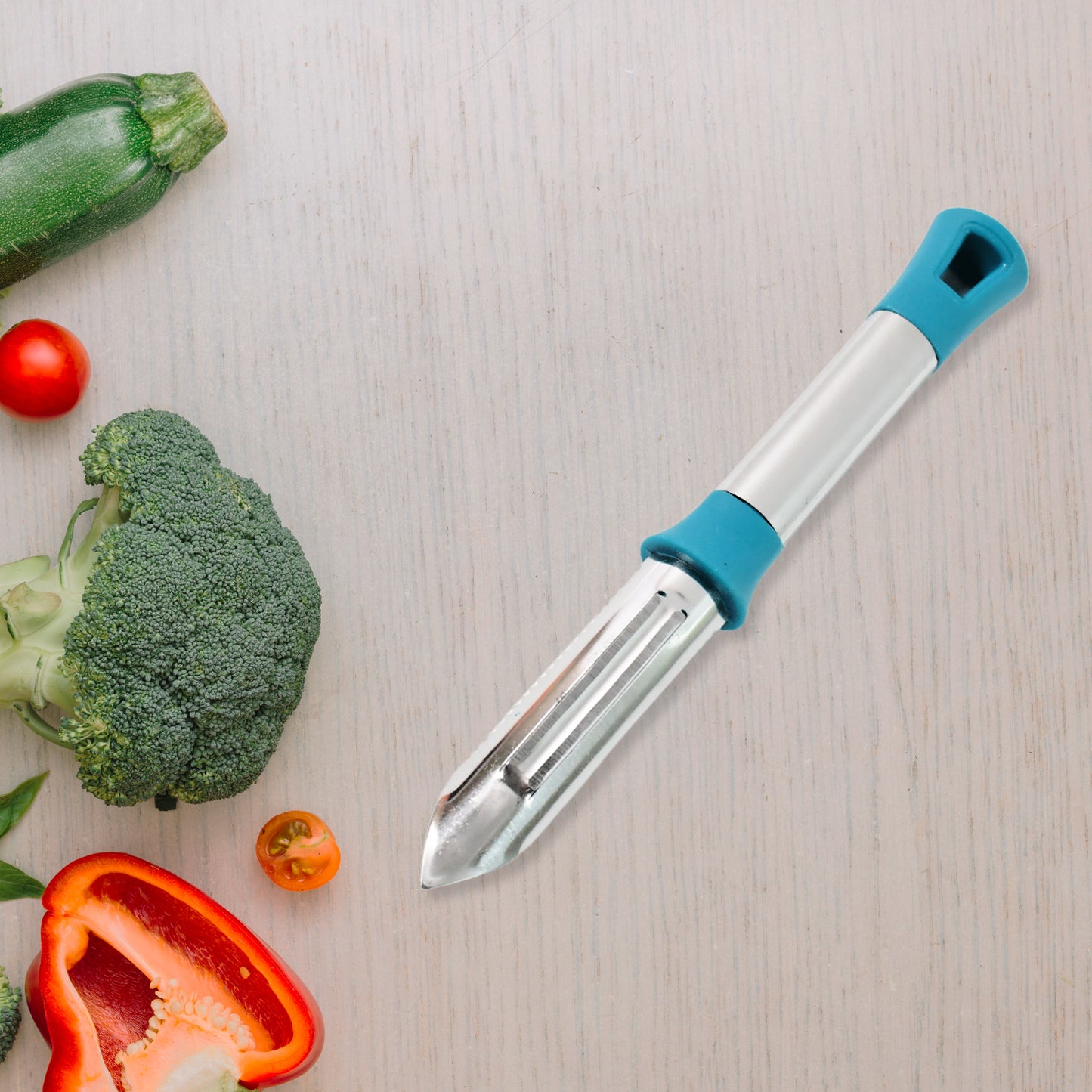 Premium Stainless Steel Vegetable and Fruit Peeler with Ergonomic Handle - 1 Pc - Happy Price - Image 5