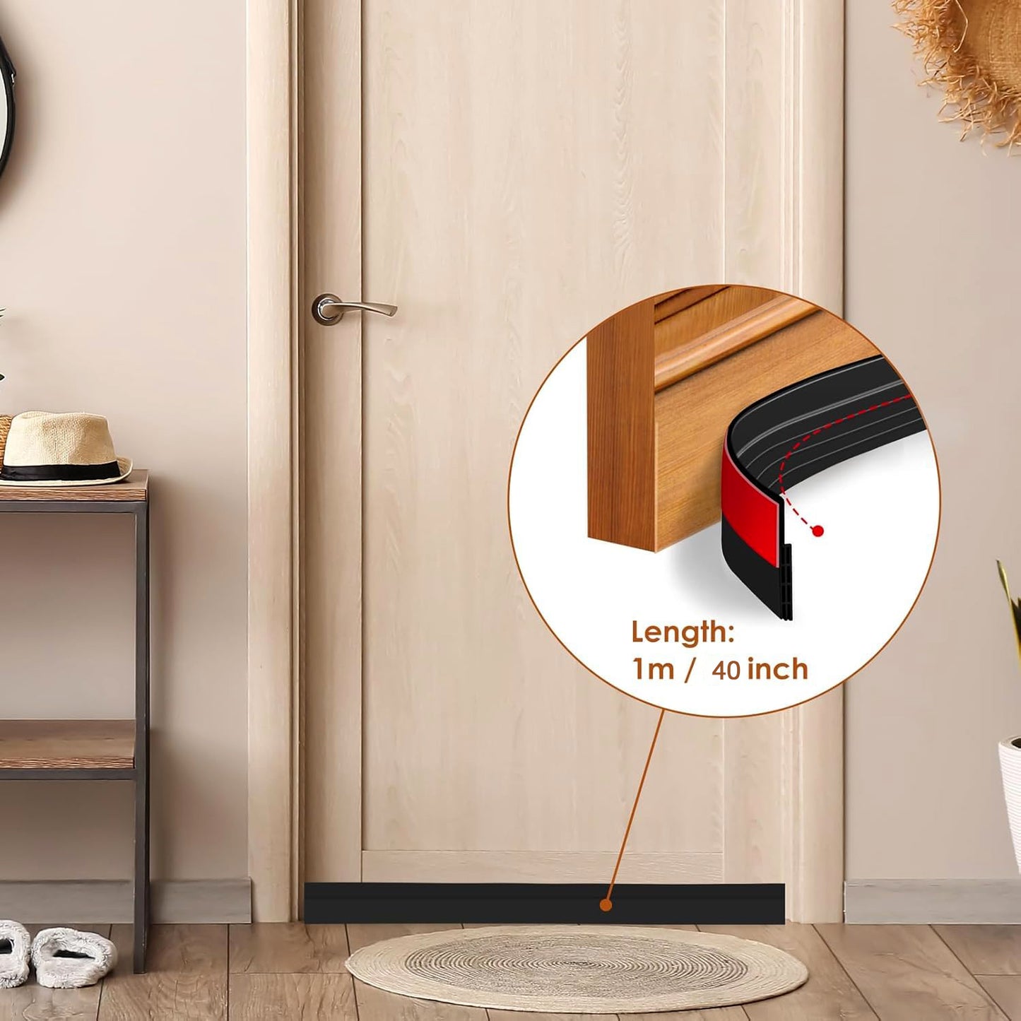 1 Meter Self-adhesive Silicone Door Bottom Seal Strip (1 Mtr  1 Pc) - Happy Price - Image 3