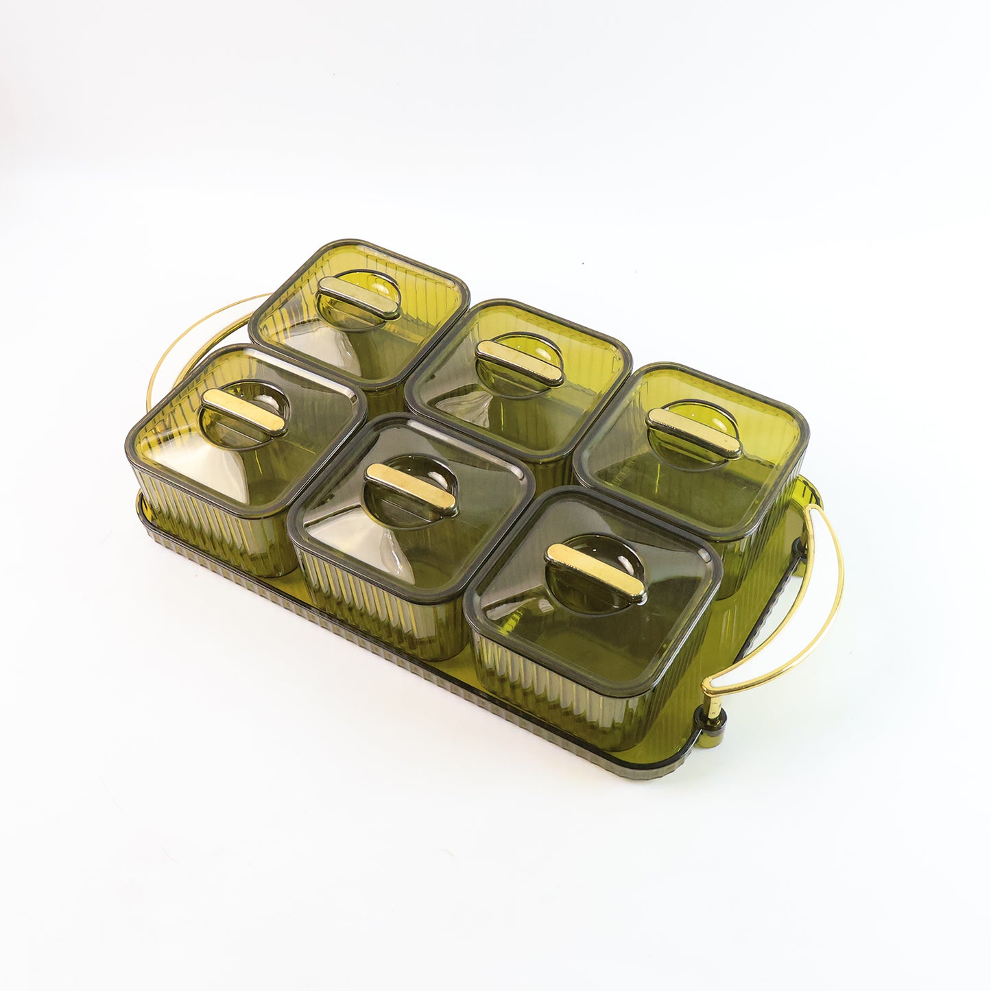 Liger Multipurpose Transparent Spice Jar Set With Tray And Lids 400ml Approx (6 Pc) - Happy Price - Image 2