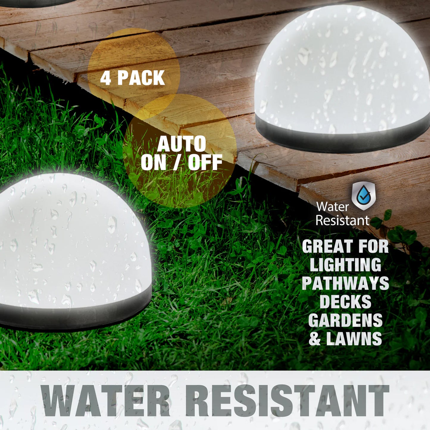 Dome Solar Garden Light Set (4 Pc) - Happy Price - Image 6