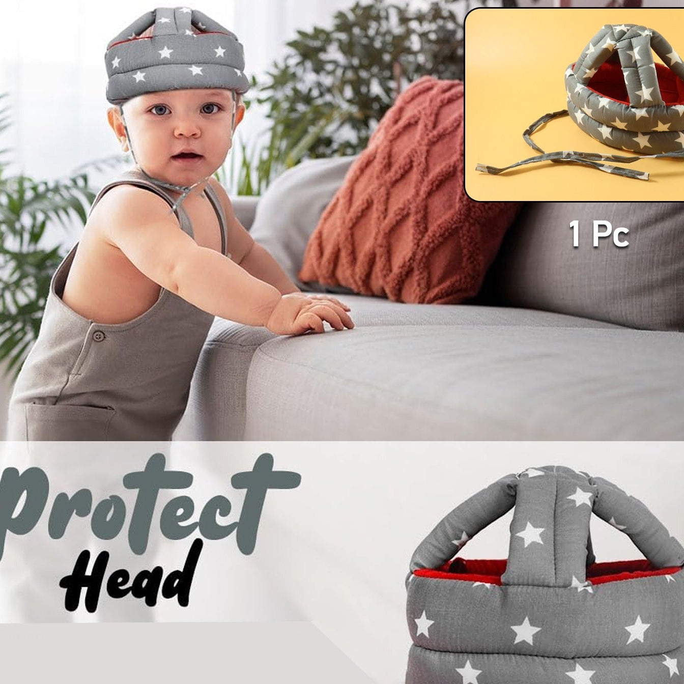 Baby Head Protection Helmet for Crawling & Walking (1 Pc) - Happy Price - Image 1