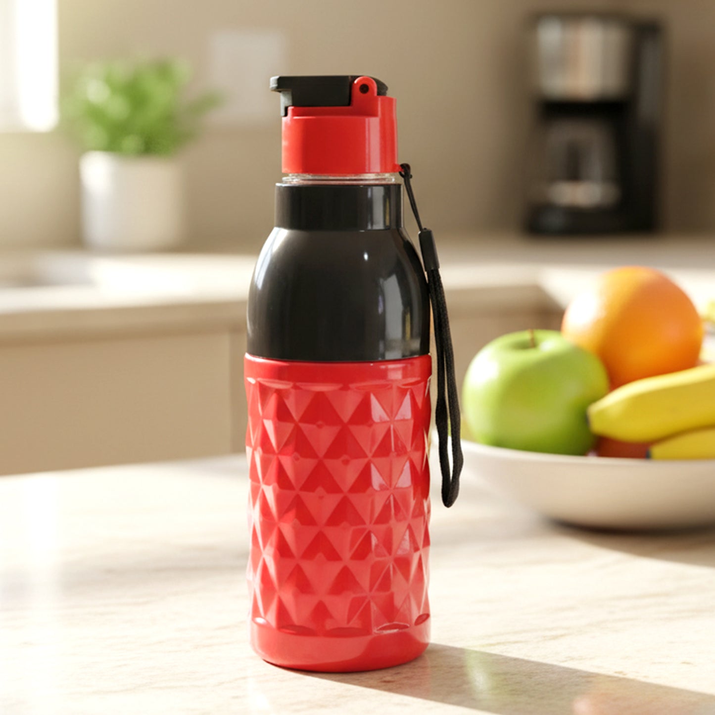 1000 ML Durable Plastic Sports Water Bottle with Flip Lid & Strap - Leakproof for Gym, Travel, Office - Happy Price - Image 6
