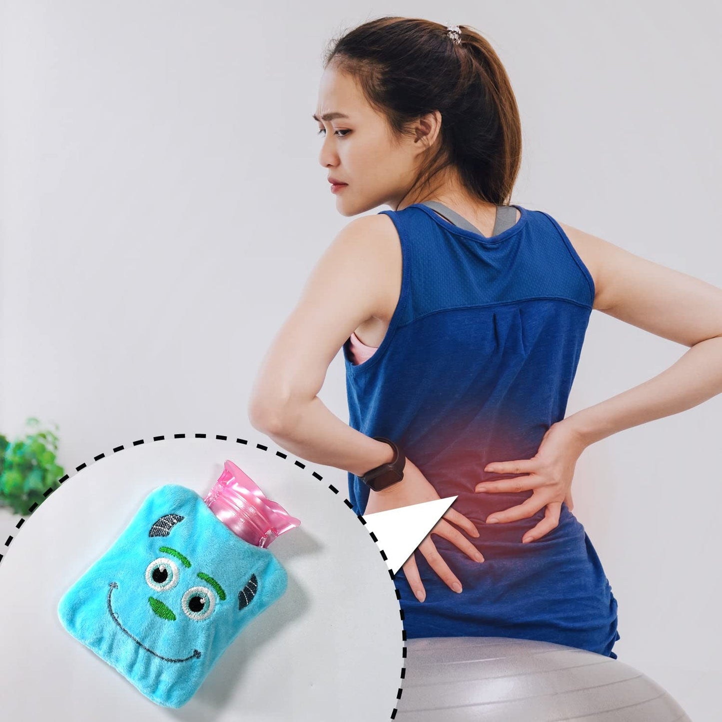 Small Hot Water Bag with Soft Cover for Targeted Pain Relief - Happy Price - Image 5