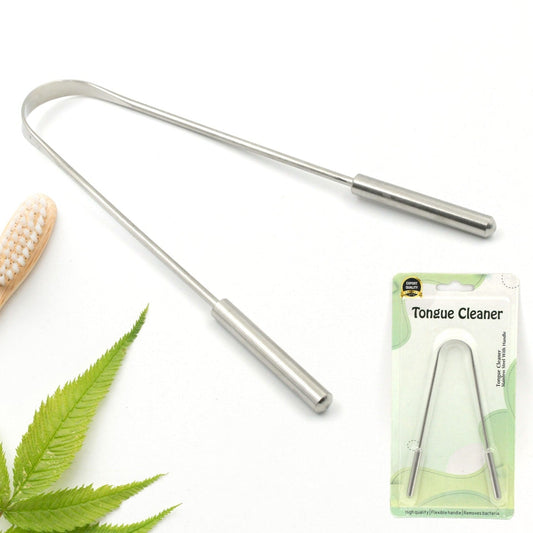 Tongue Cleaner For Kids  Adults  Tongue Scraper For Bad Breath Maintain Oral Hygiene For Daily Use  For Fresh Breath  Bacteria Removal  Improved Taste (Steel Copper Tongue Cleaner  1 Pc) - Happy Price - Image 1