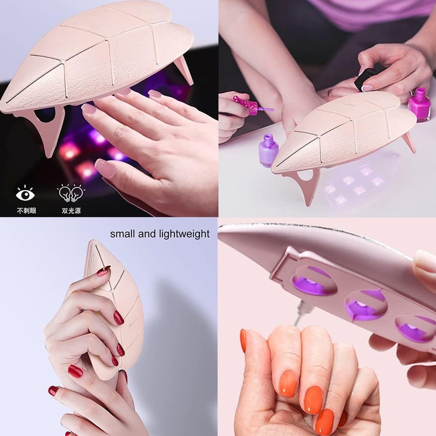 Mini Nail Lamp 6w 6 Led Uv Nail Dryer With Usb Cable For Gel Nail Polish Nail Art Tools For Starters Home Diy Professionals Salon Manicure (1 Pc) - Happy Price - Image 5