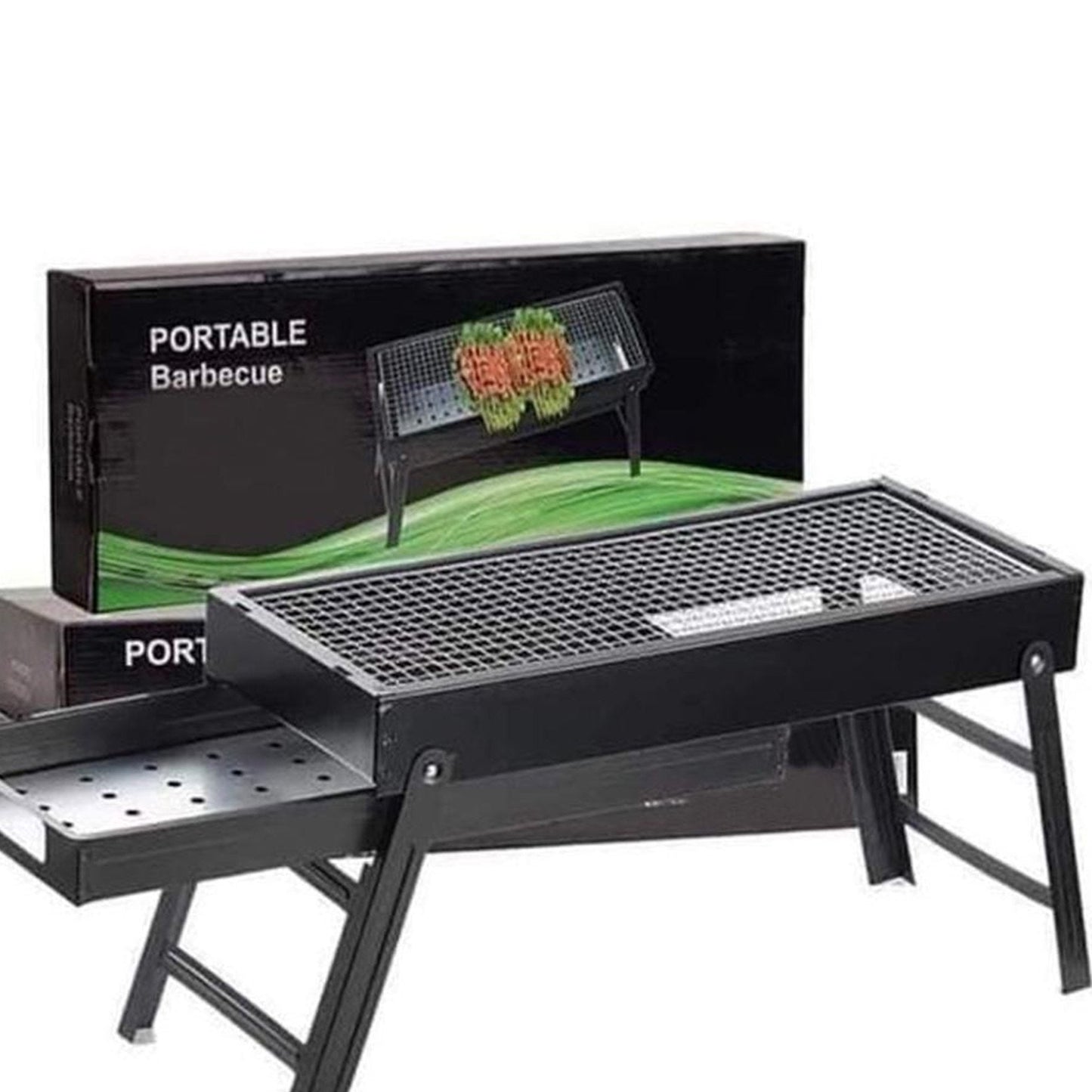 Folding Portable Barbeque Bbq Grill Set For Outdoor And Home - Happy Price - Image 1