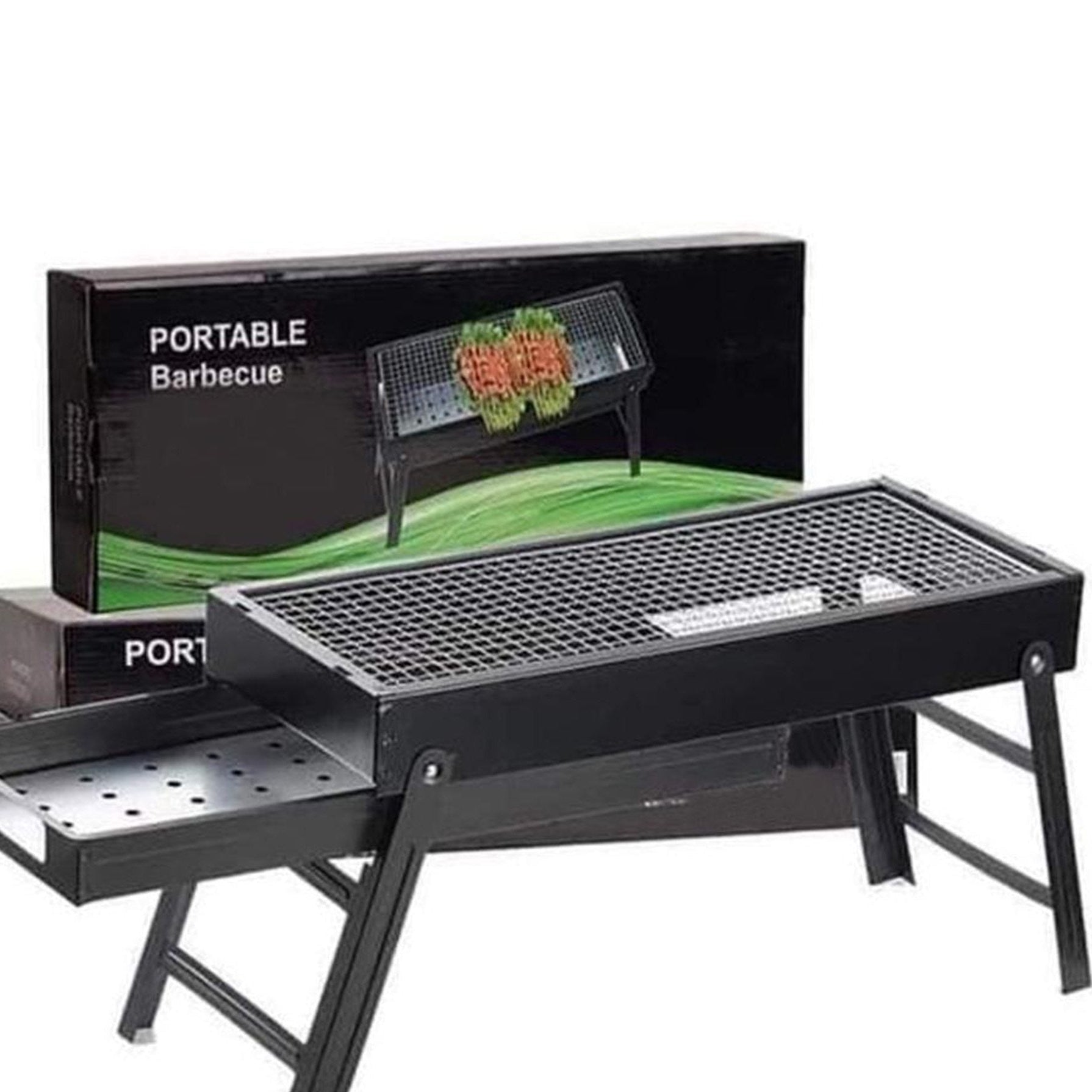 Folding Portable Barbeque Bbq Grill Set For Outdoor And Home - Happy Price - Image 1