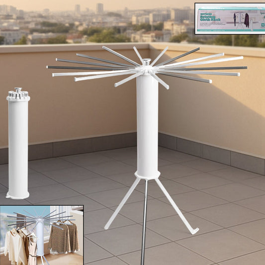 Foldable Rotary Clothes Drying Rack Stand (1 Pc) - Happy Price - Image 1