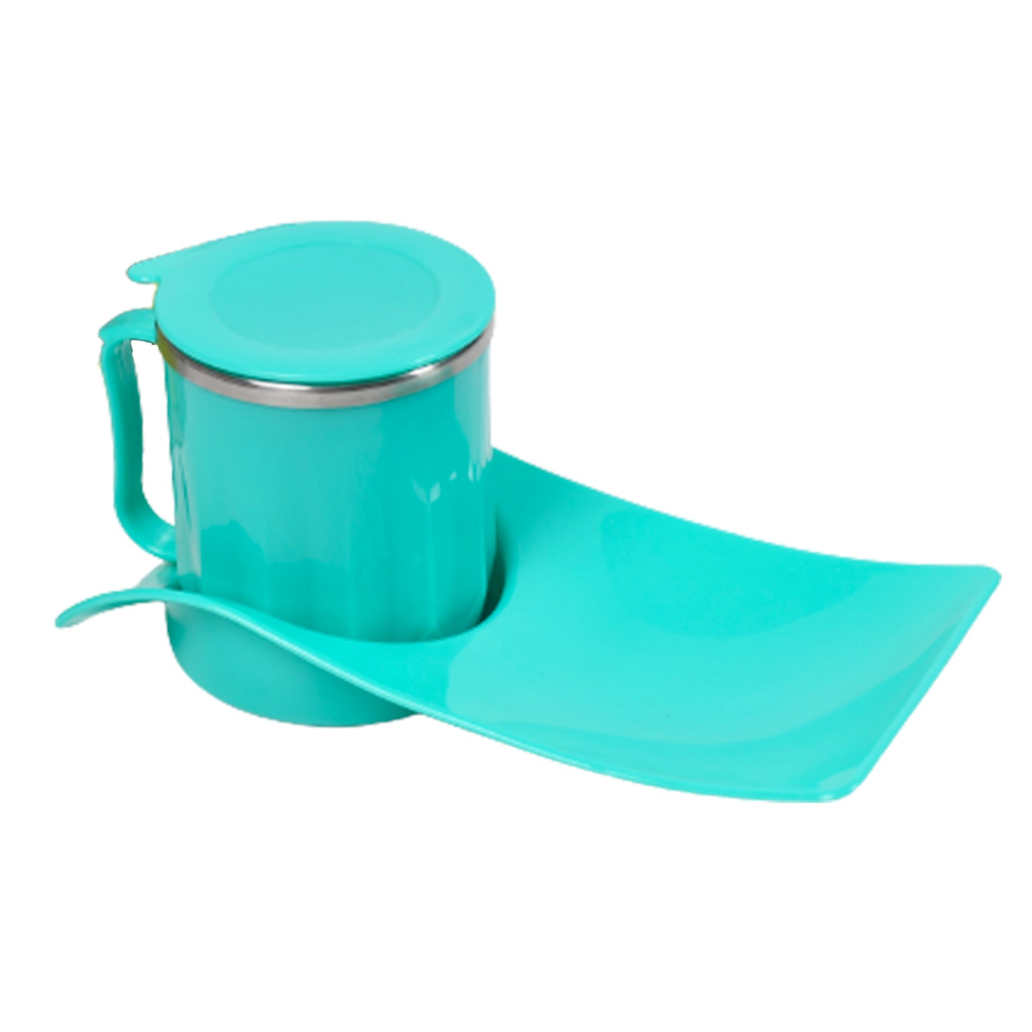 Snacks Tray  Inside Steel Cup 350ml Break Time Tray For Kids  Home Use - Happy Price - Image 7