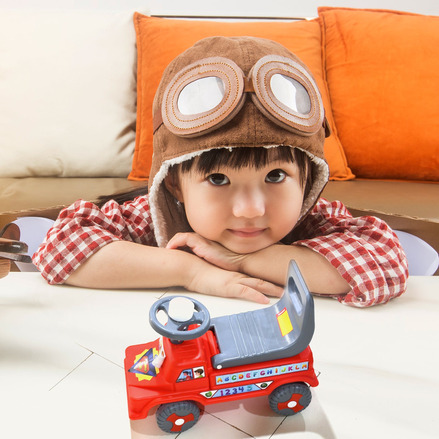 Kids Baby City Ride On Push Car Ride With Backrest Musical Horn For Children Kids Toy Ride-on Kids Toys Toddler Baby Toy Baby Car Suitable For Kids Boysgirls - Happy Price - Image 3