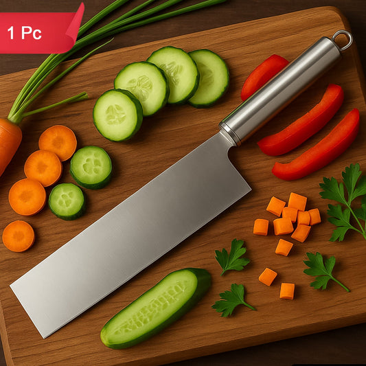 Premium Stainless Steel Vegetable Cleaver Knife - 1 Pc - Happy Price - Image 1