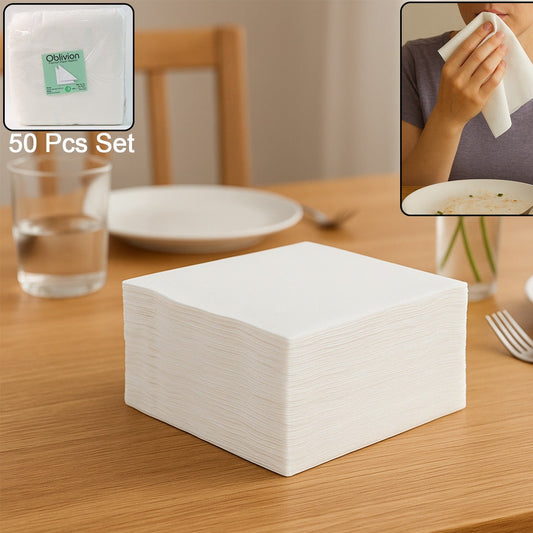 Soft  Absorbent Disposable Tissue Paper  Napkins Set (50 Pc) - Happy Price - Image 1