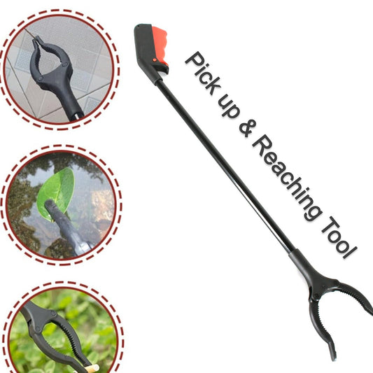 Extra Long Pickup Aid Trash Picker Upper Rotating Hand Heavy Duty Grip Arm - Reaching Assist For Litter Elderly Garden  Disabled Handicap Arm - Happy Price - Image 1