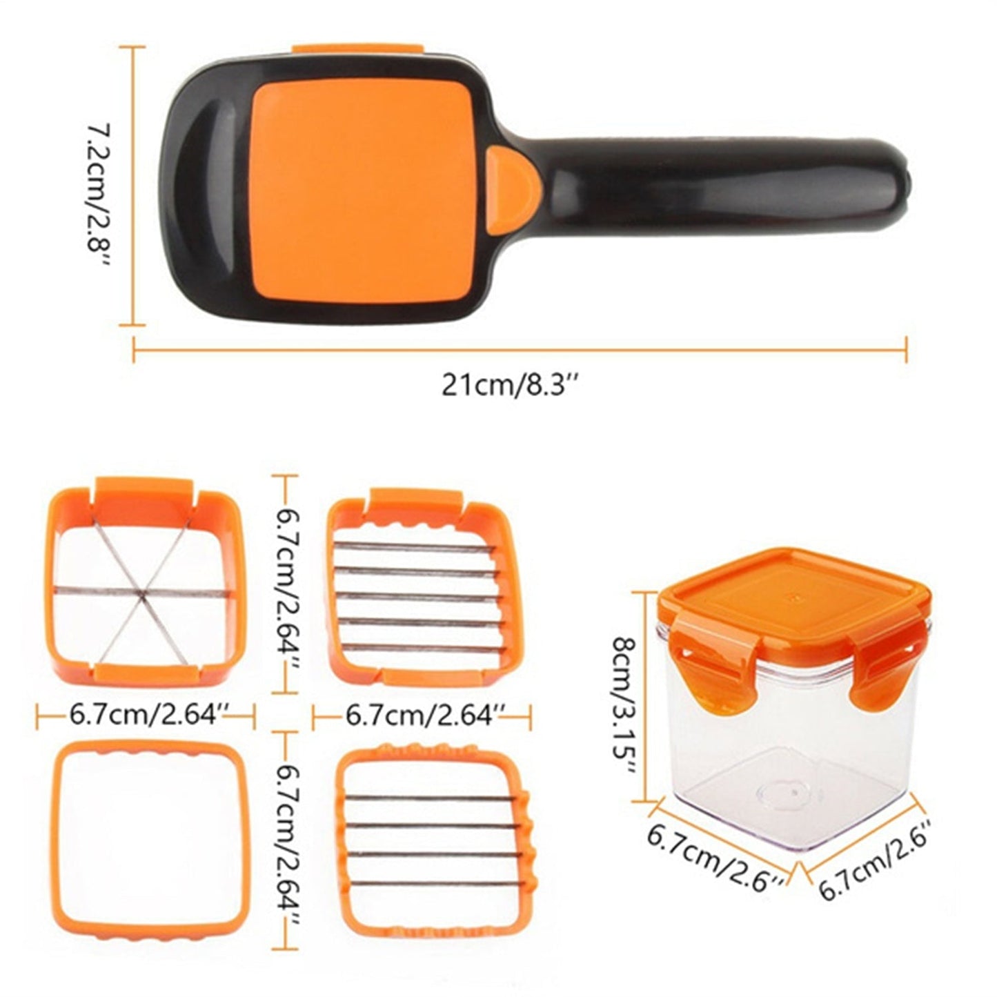 5 In 1 Nicer Dicer Used For Cutting And Shredding Of Various Types Of Food Stuff In All Kitchen Purposes. - Happy Price - Image 4