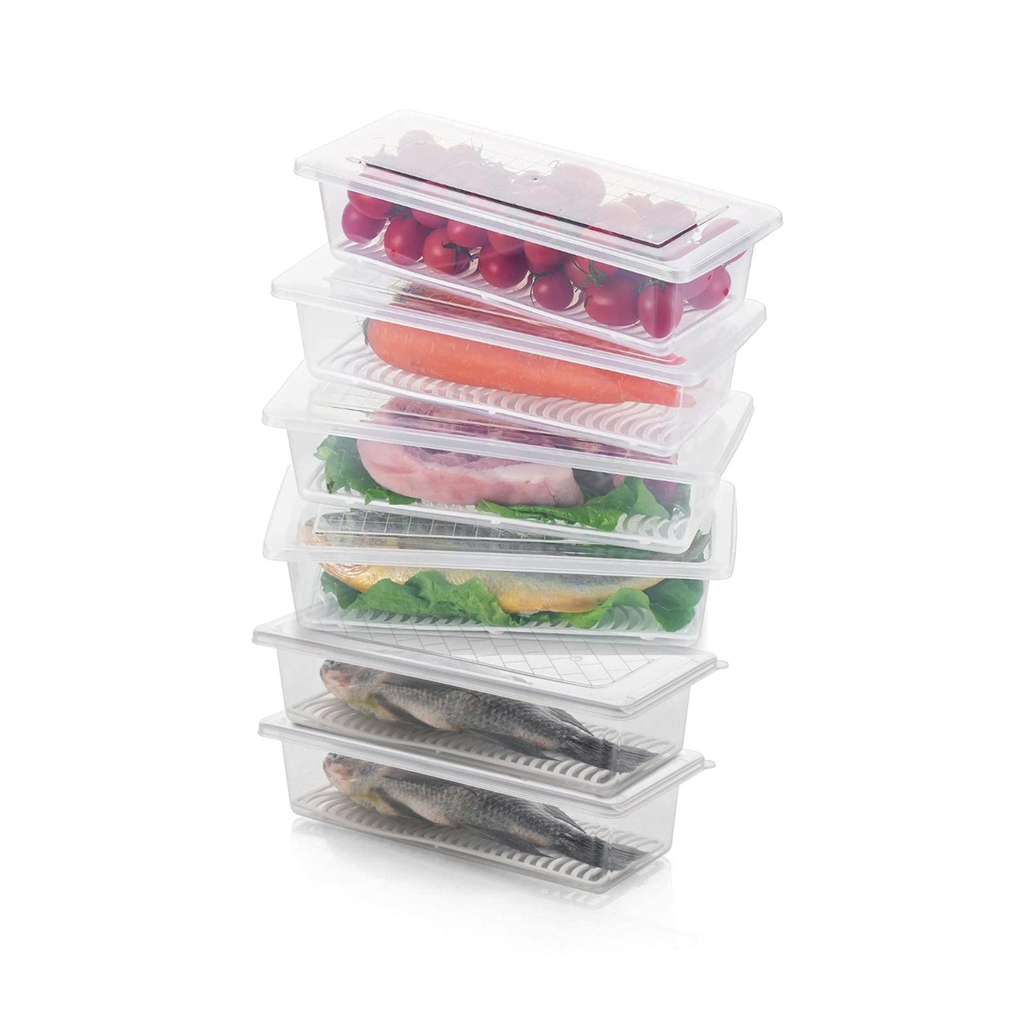 Vegetables  Fruits Freezer Storage Container (Pack Of 6pc 1500ml) - Happy Price - Image 4