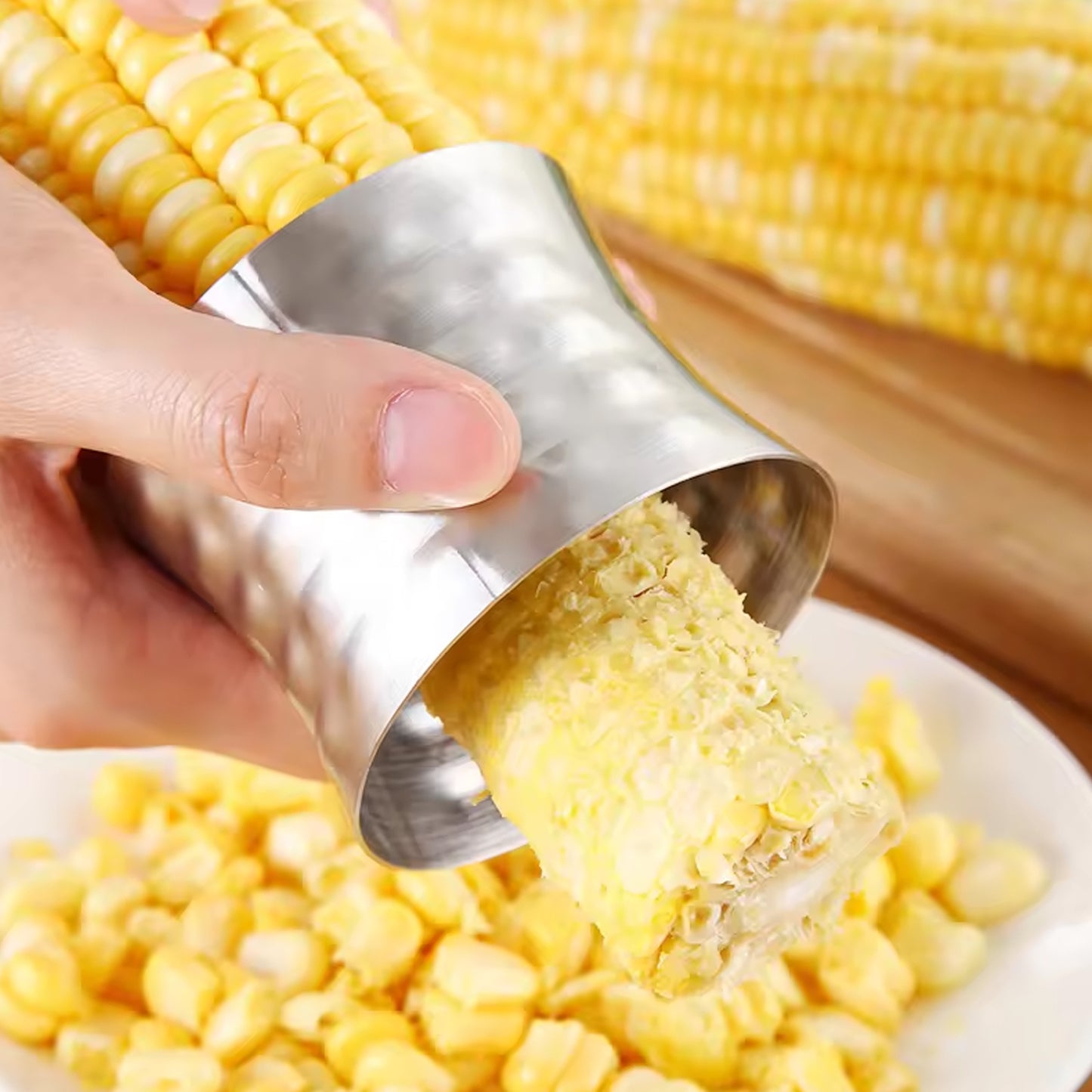 Corn Cutter Stainless Steel Stripping Kernels Remover (1 Pc) - Happy Price - Image 5