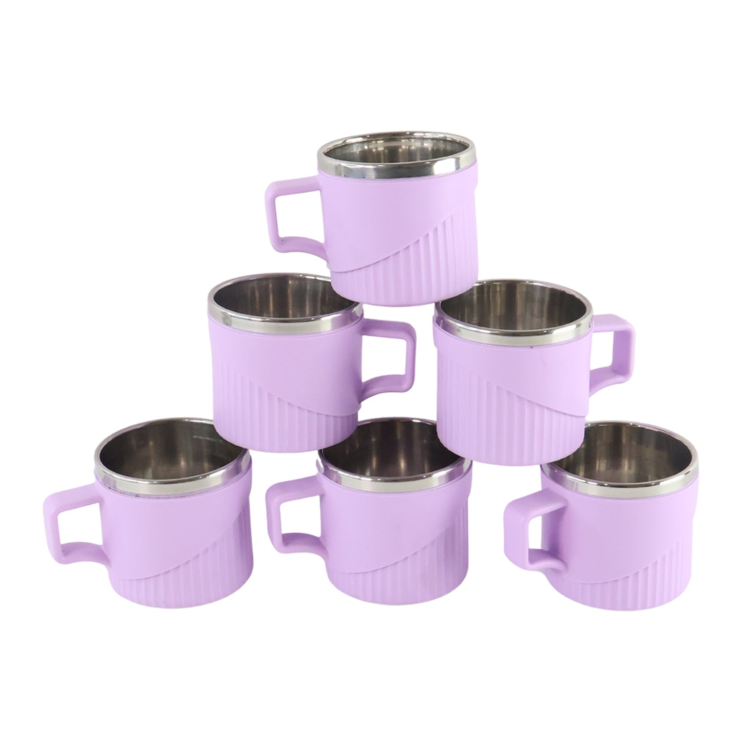 Set of 6 Sturdy Tea & Coffee Cups with Insulated Sleeves - Happyprice - Happy Price - Image 2