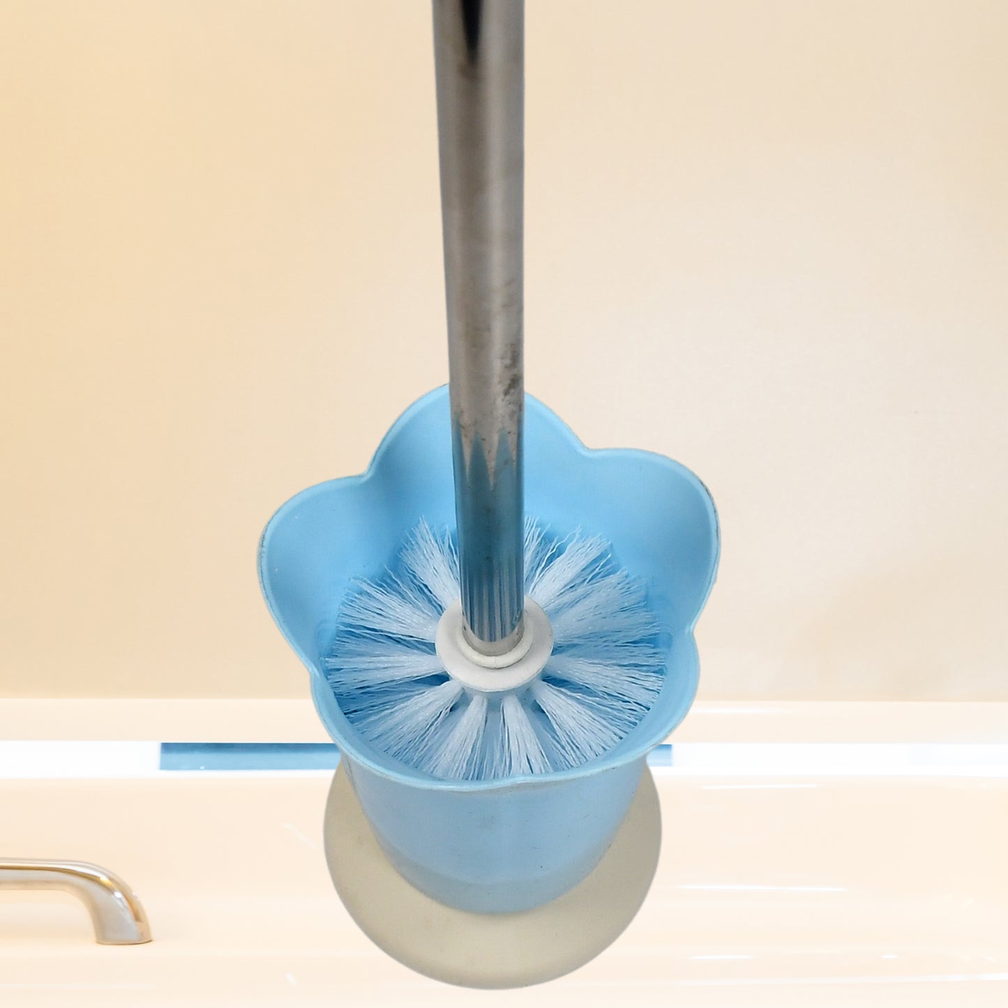 Premium Toilet Plastic Brush With Holder Stand Western And Indian Toilet Bathroom Cleaning - Happy Price - Image 6