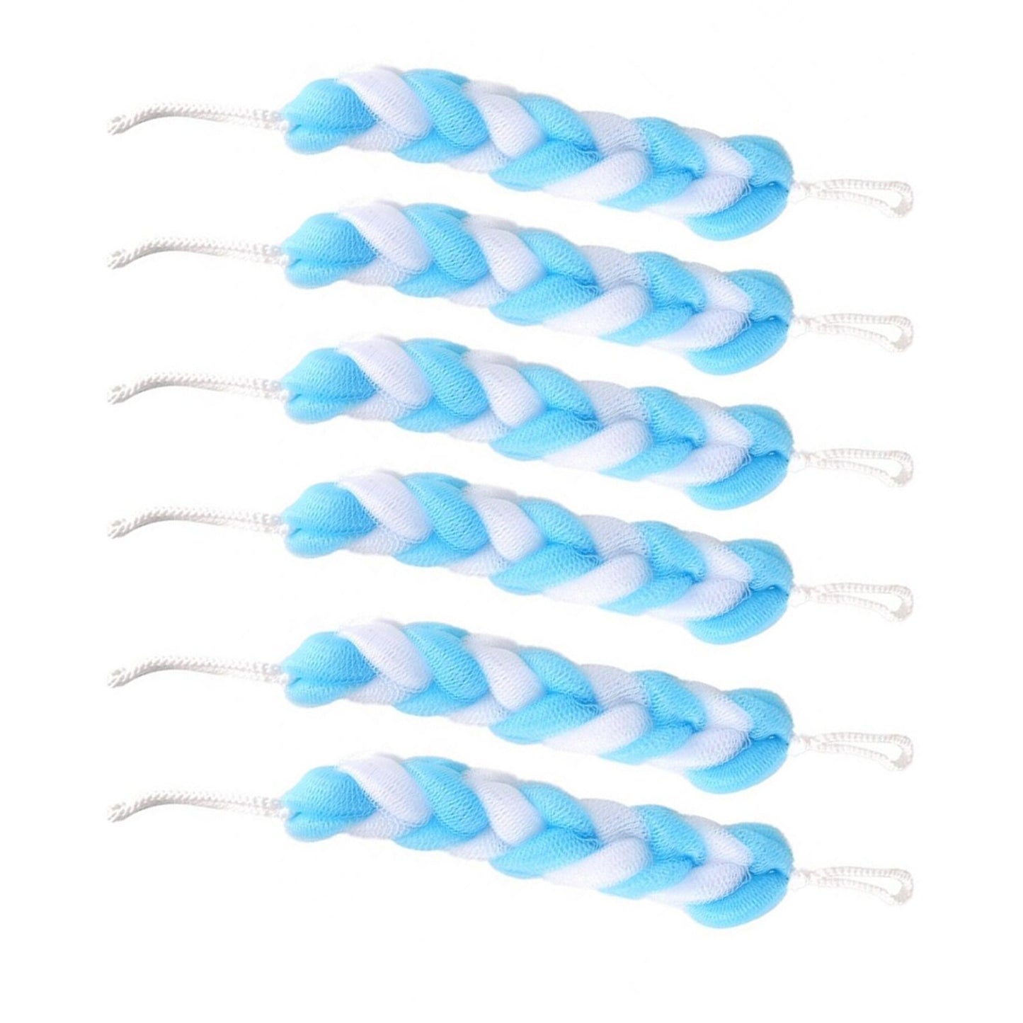 Hanging Bath Shower Long Loofah Sponge Pouf Body Scrubber Small Size (Pack Of 6) - Happy Price - Image 6