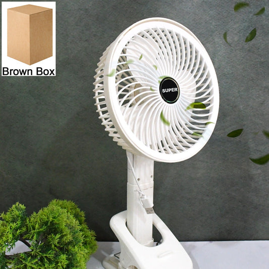 Multifunctional Usb Desk Fan Clipped Fan (1 Pc  With Brown Box) - Happy Price - Image 1