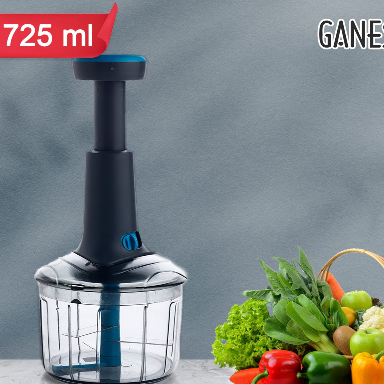 Ganesh Bingo Lock-unlock Push Chopper ( 725ml ) - Happy Price - Image 1