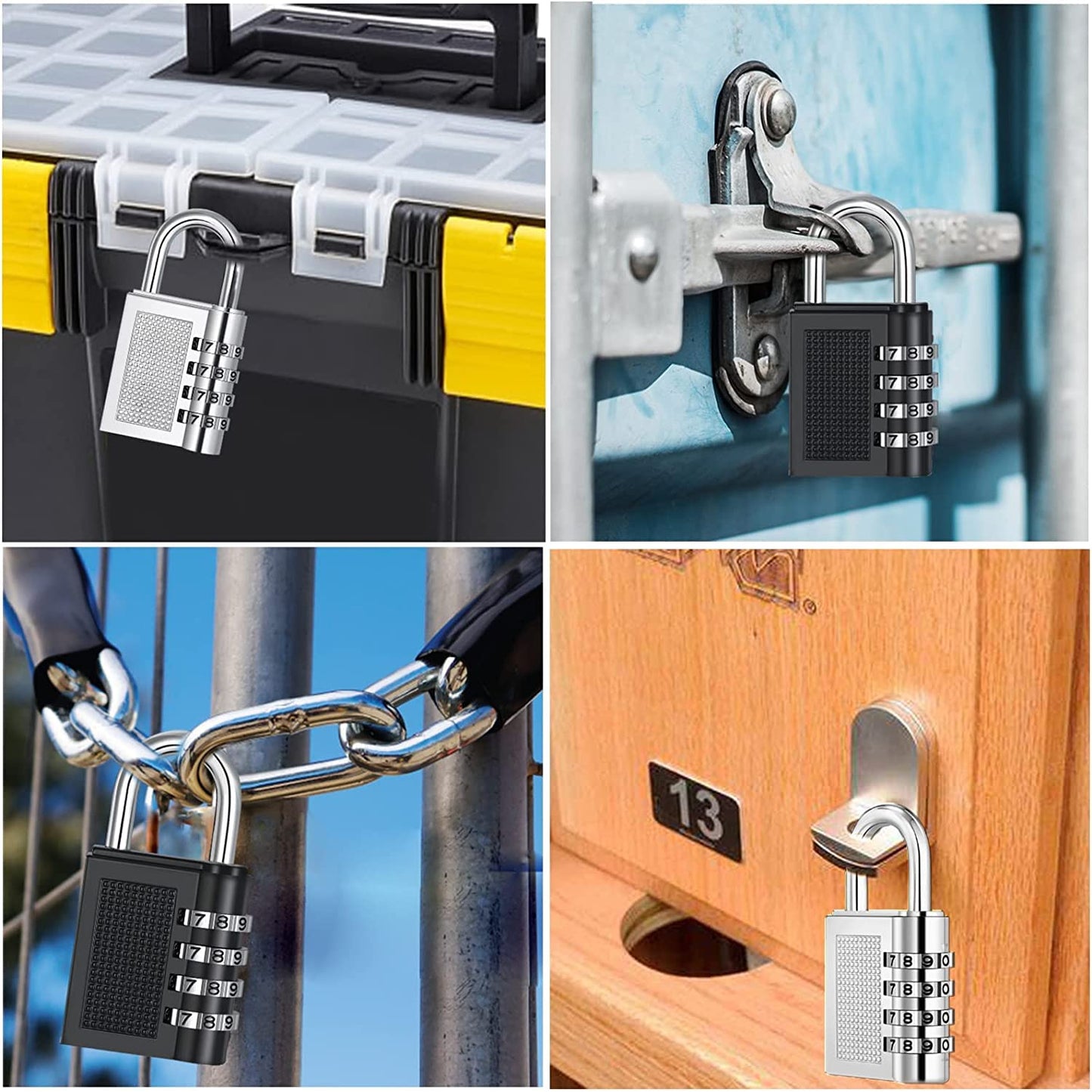 Durable 4-Digit Resettable Combination Lock (1 Pc) for Secure Storage - Happy Price - Image 3