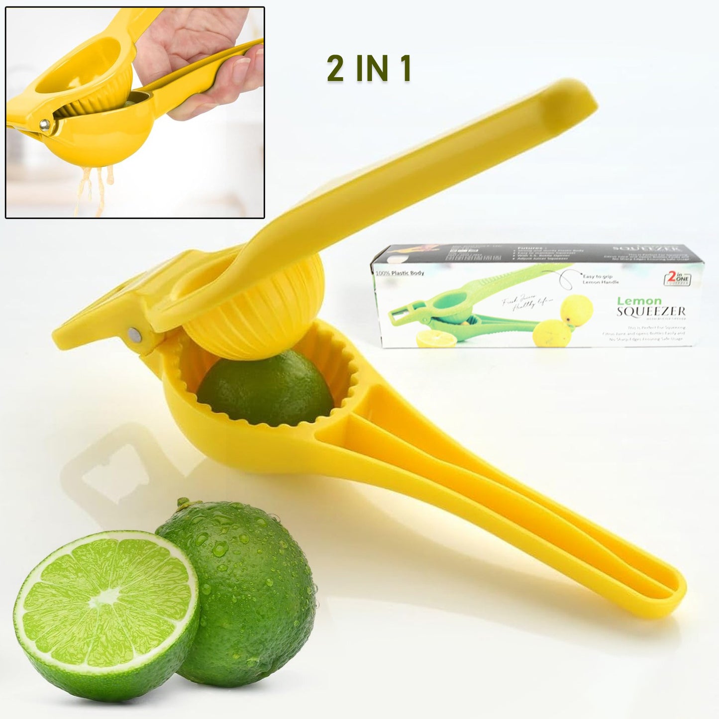 Kitchen 2 In 1 Unbreakable Lemon Squeezer And Bottle Opener (1 Pc) - Happy Price - Image 2