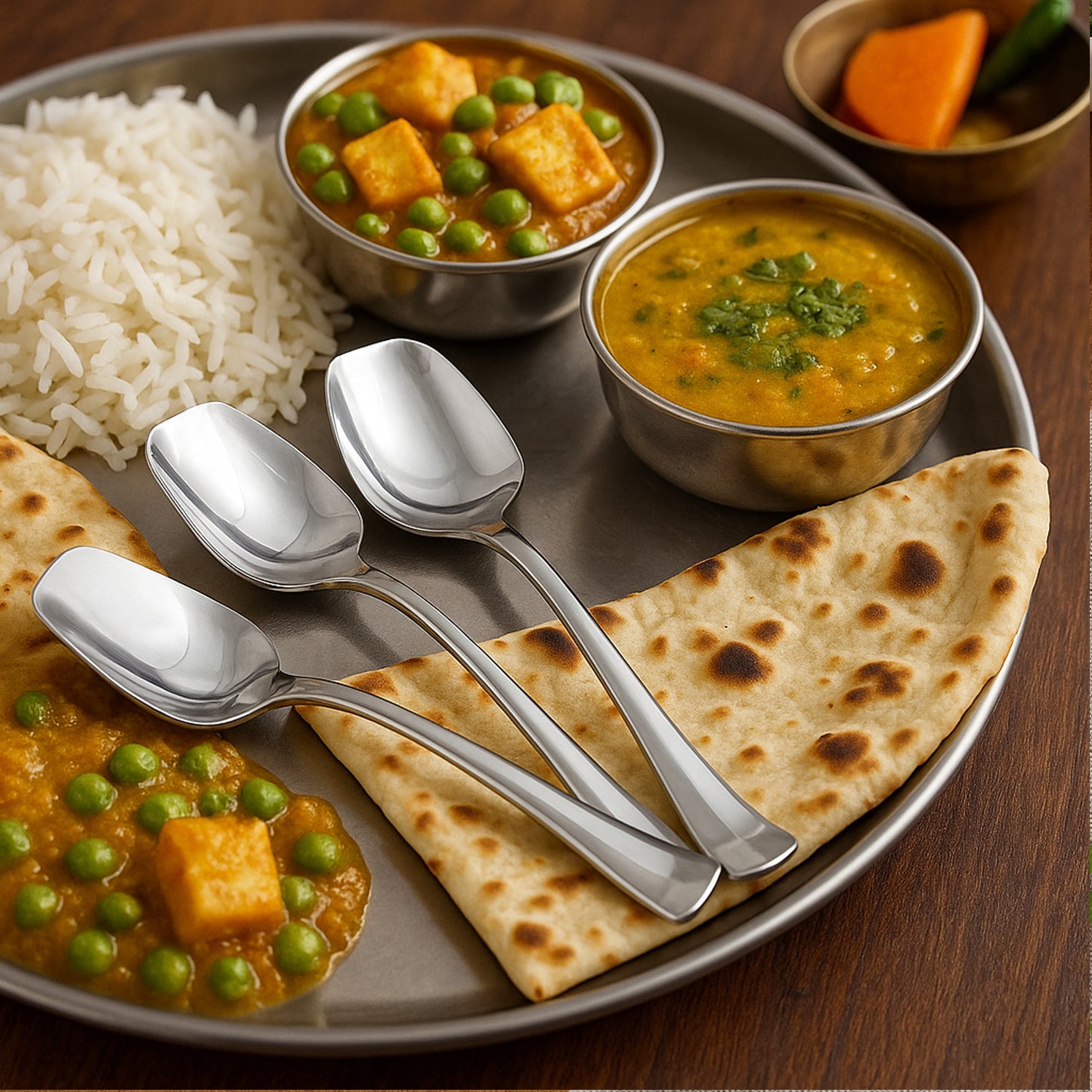 Stainless Steel Dessert Spoons - 3 Piece Set for Ice Cream & Falooda - Happy Price - Image 3