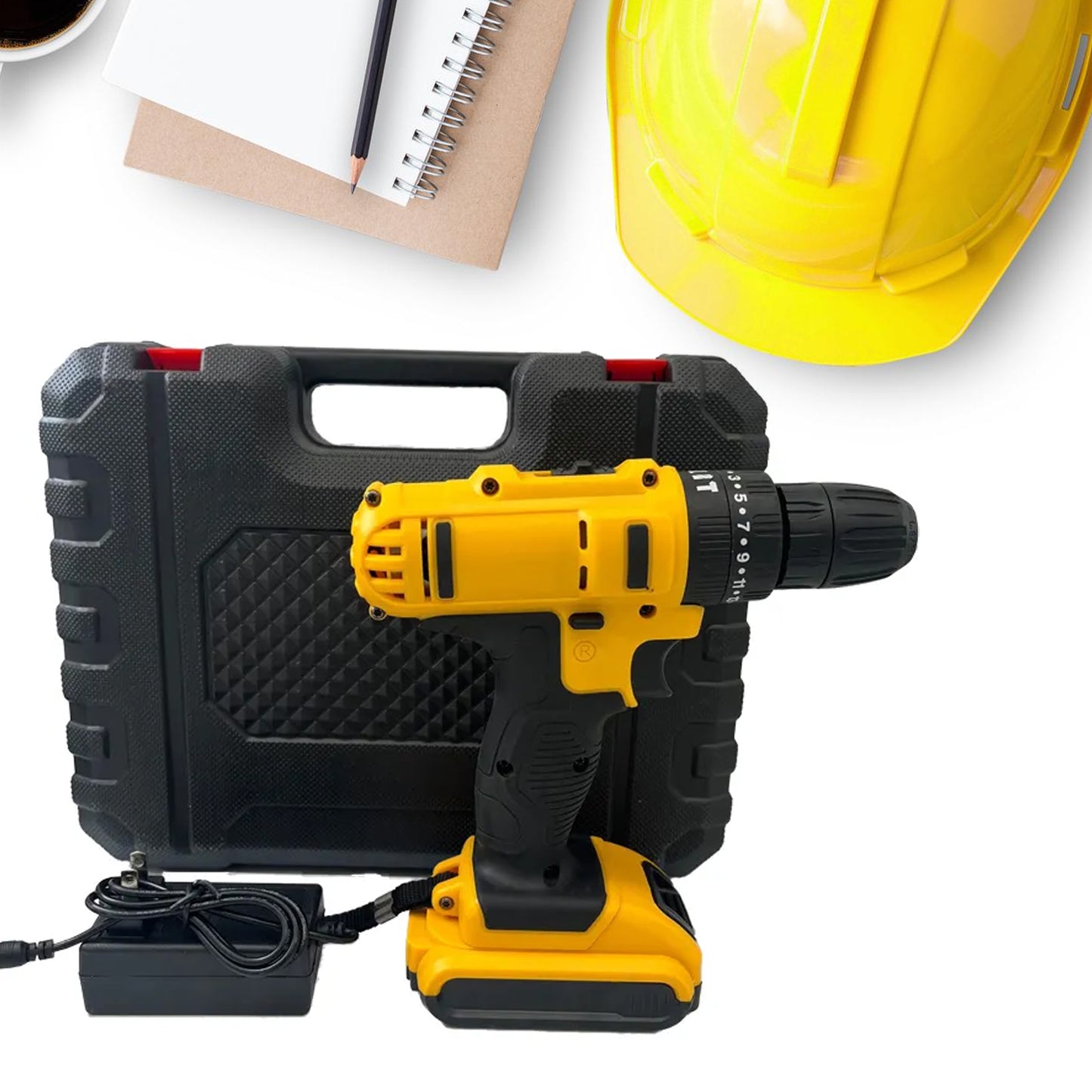 21V Cordless Drill Set with 2 Lithium Batteries & 29 Pcs Accessory Kit - Happy Price - Image 6