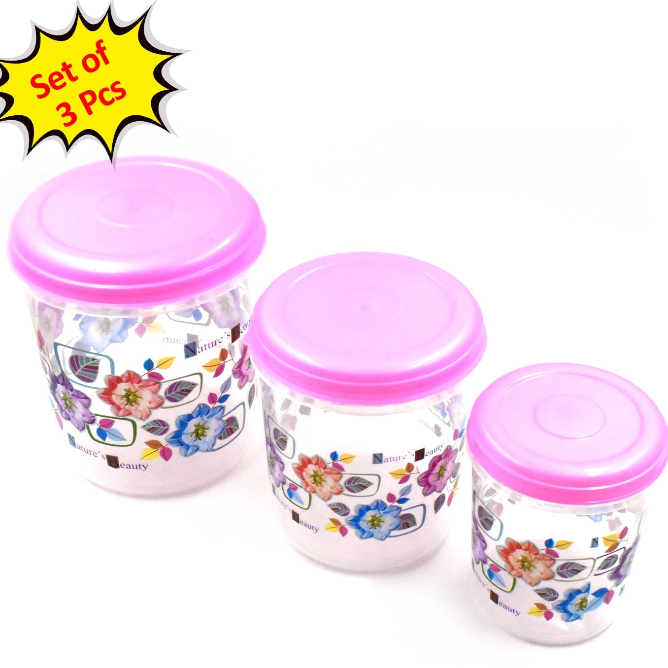 3 Pc Storage Container Used In All Kinds Of Places Including Household And Offices For Storing Stuffs And Items Etc. - Happy Price - Image 1