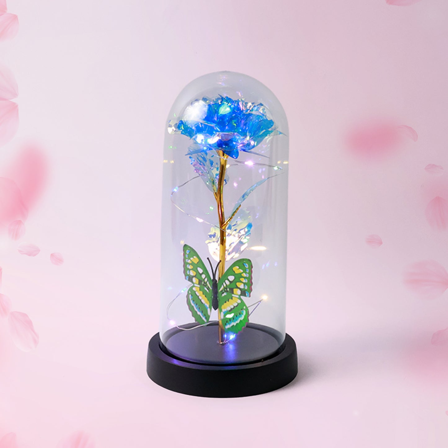Led-powered Eternal Rose In Plastic Dome (1 Pc  Battery Not Included) - Happy Price - Image 4