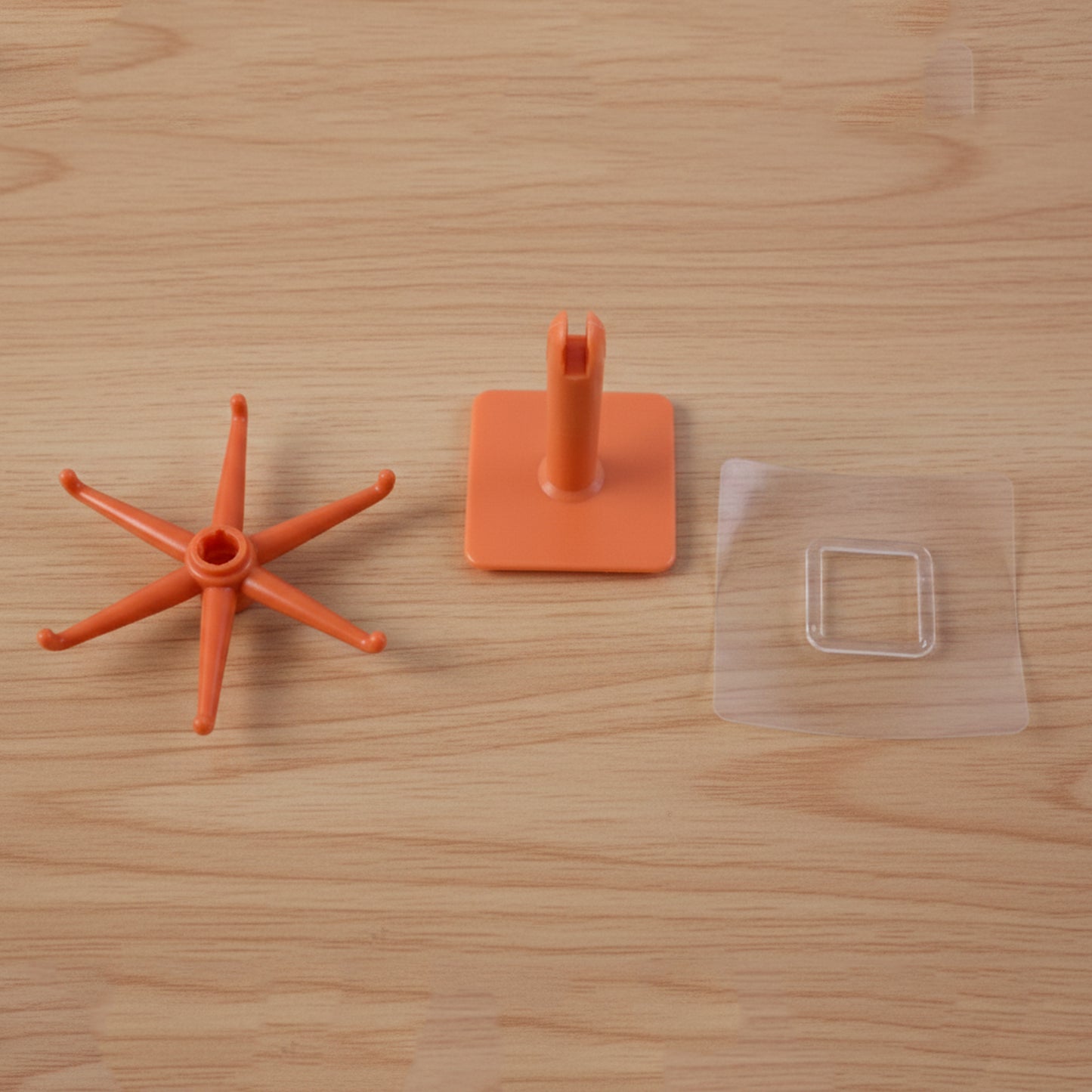 Orange 360° Rotating Wall Hook Organizer for Kitchen Utensils - Adhesive Swivel Hanger (1 Pc) - Happy Price - Image 6