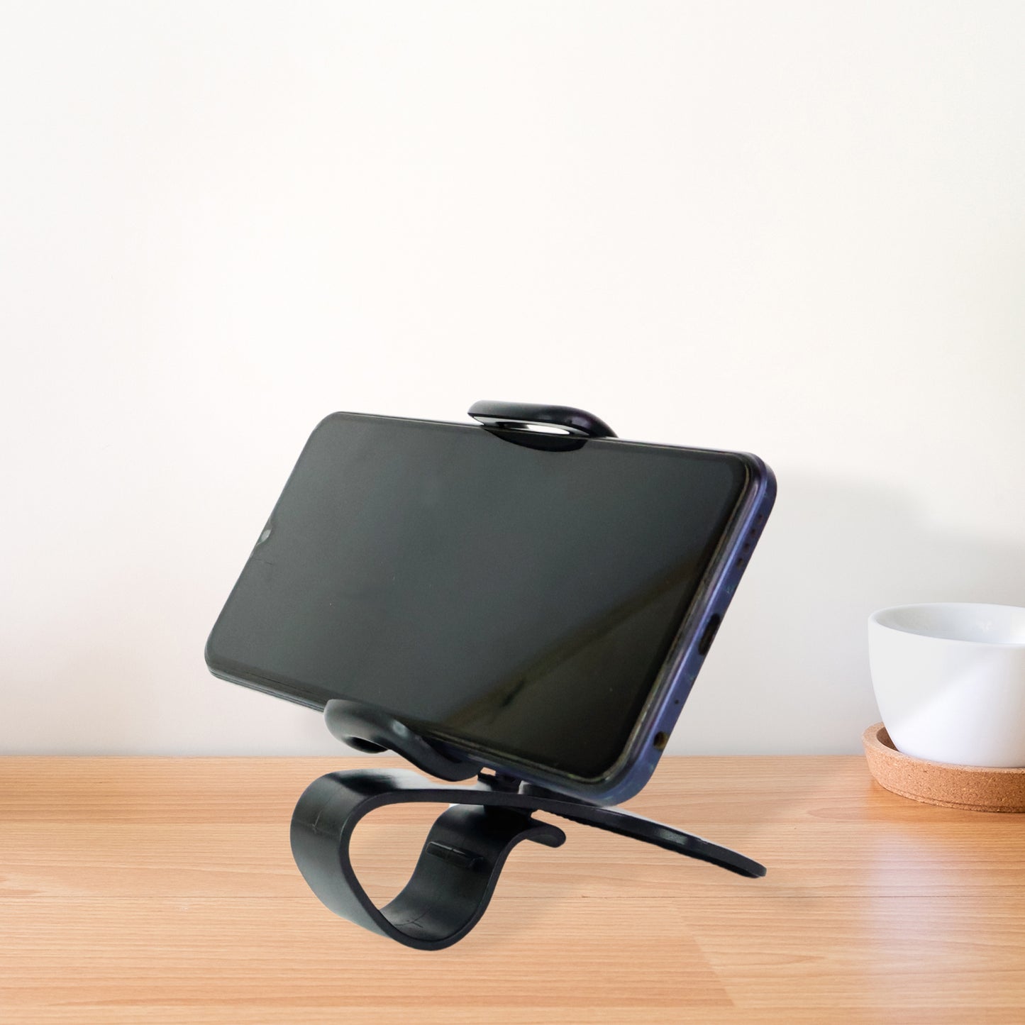 Adjustable Car Dashboard Phone Mount - 360° Rotating Clip-On Holder for Smartphones - Happy Price - Image 4