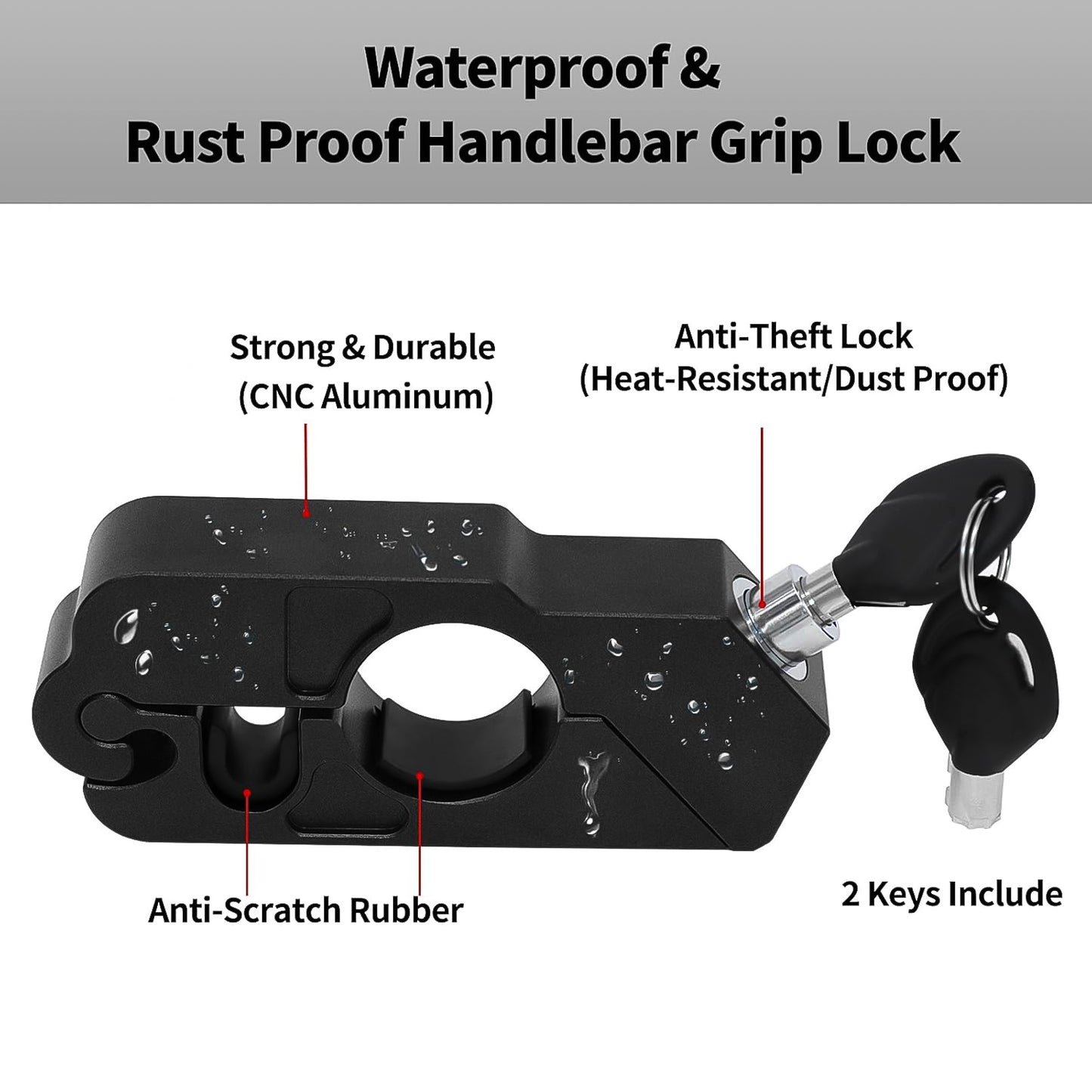 Motorcycle Grip Lock Universal Motorcycle Handlebar Throttle Grip Security Lock - Happy Price - Image 4