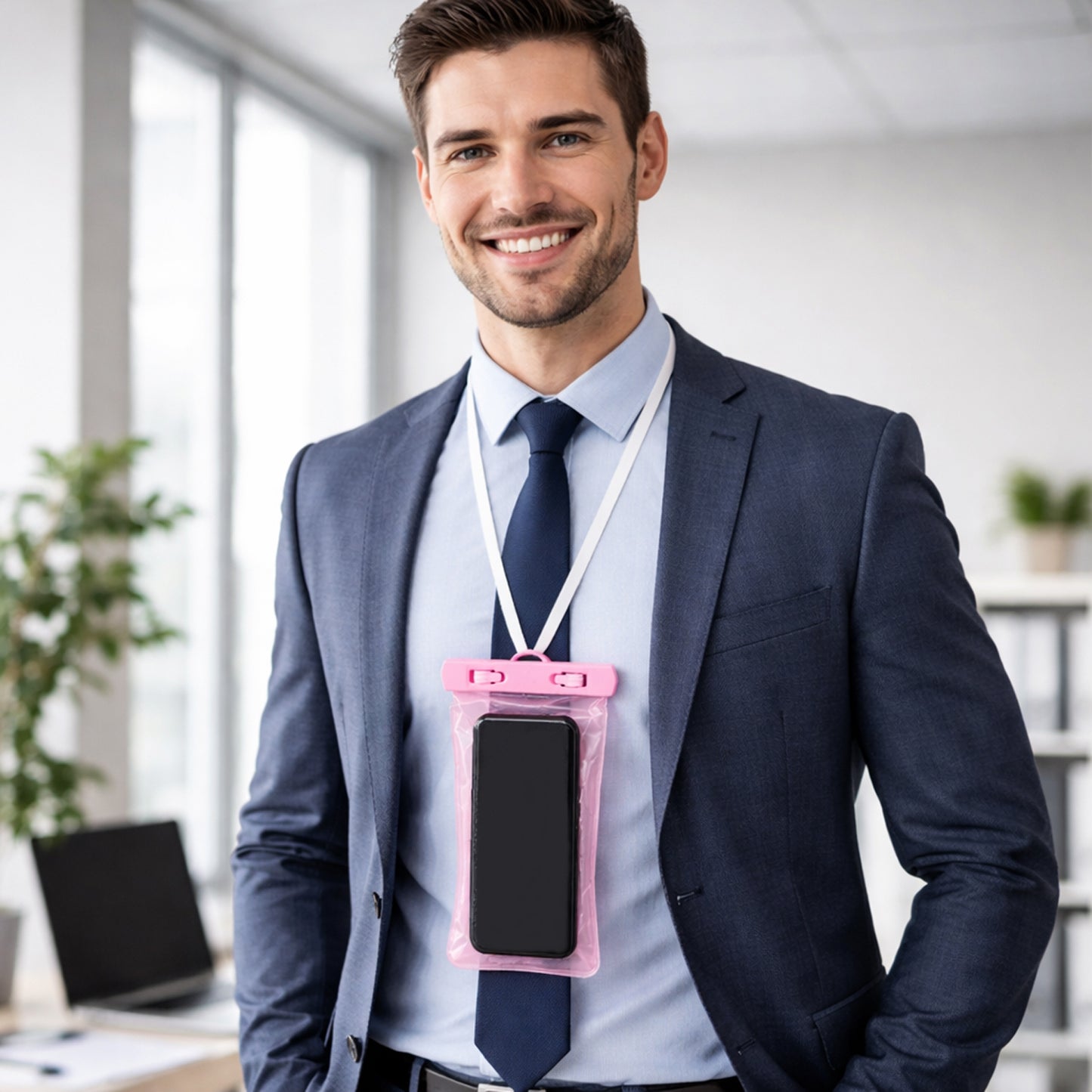 Pink Waterproof Phone Pouch Bag for All Mobile Phones (1 Pc) - Happy Price - Image 4