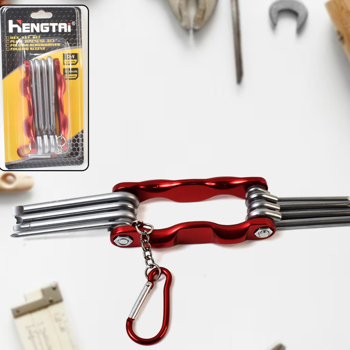 Portable 8 In 1 Multifunctional Cycling Bike Repair Tool Set Wrench Screwdriver Tools - Happy Price - Image 1