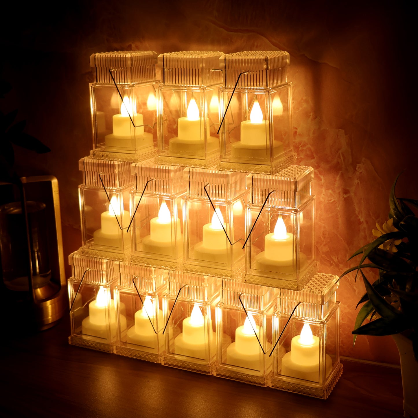 Set of 12 LED Storm Lanterns - Decorative Flameless Lights for Home & Festivals - Happy Price - Image 4