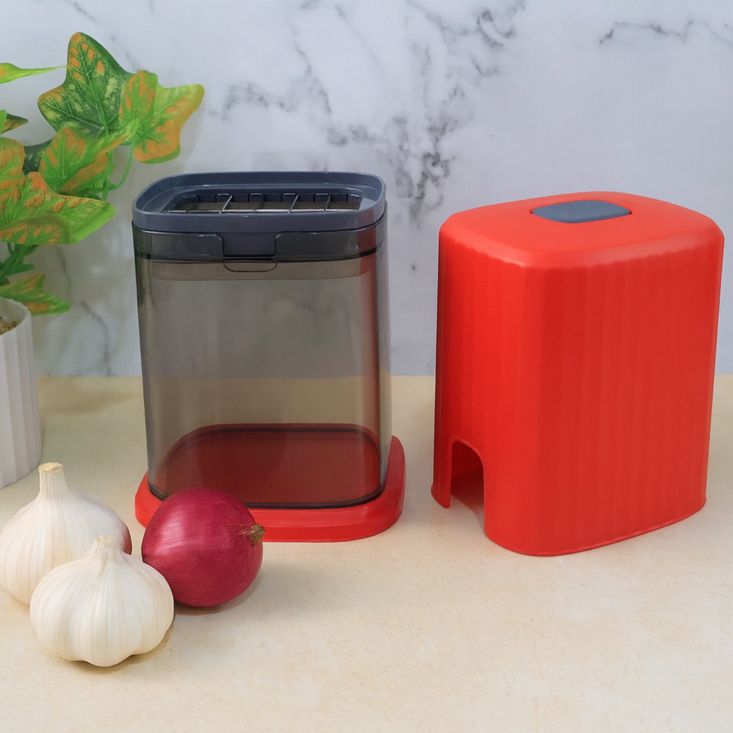 Supermom Multipurpose Onion Garlic  Vegetable Chopper (1 Pc) - Happy Price - Image 4