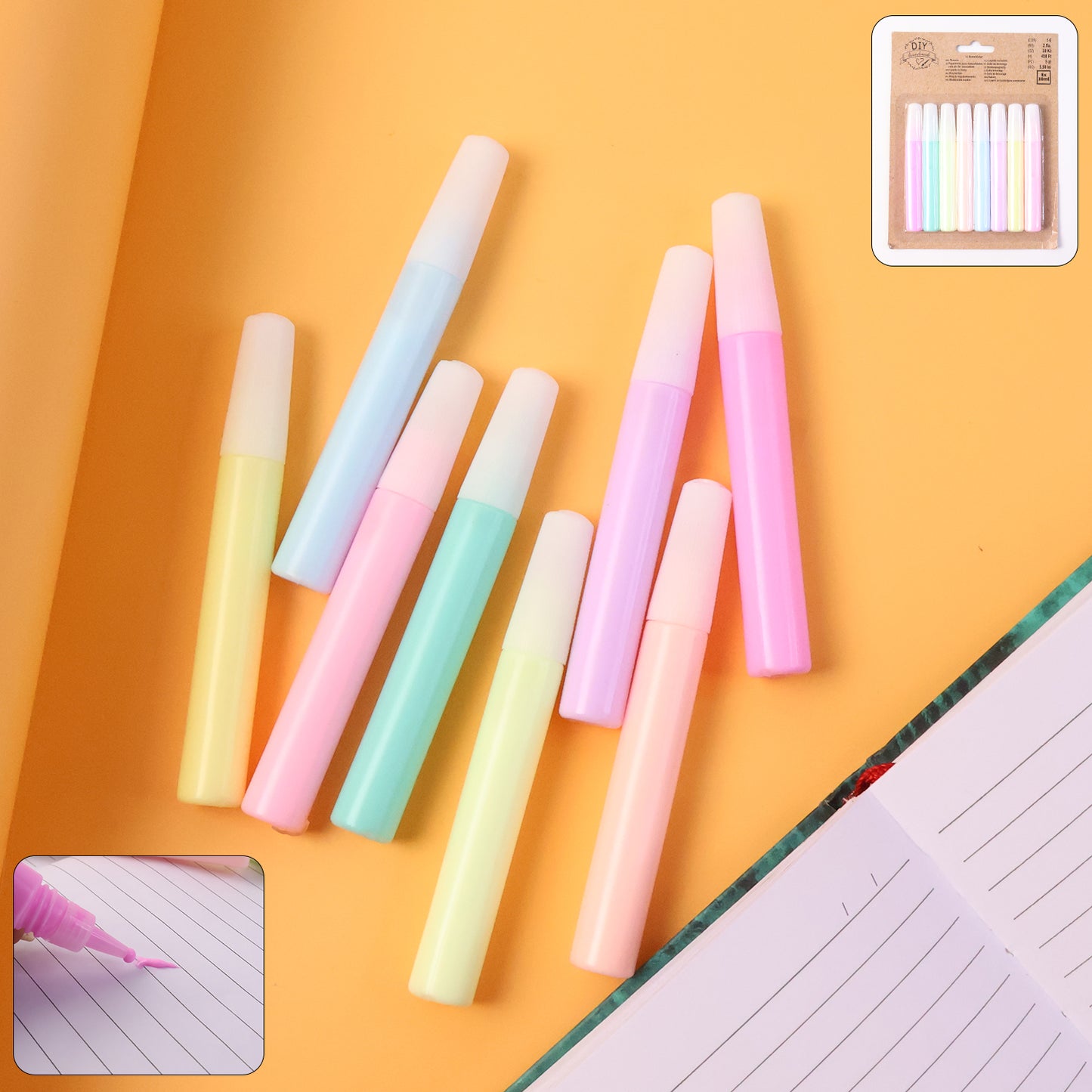 8 Piece Multi-Color Craft Glue Pen Set - 10ml Each - Happy Price - Image 2
