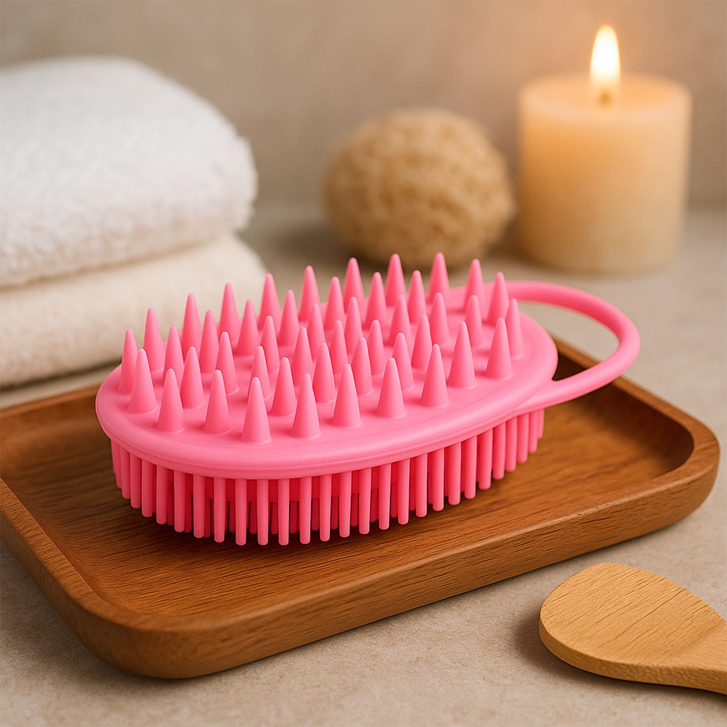 2-in-1 Silicone Soft Bristle Bath Brush - Happy Price - Image 6