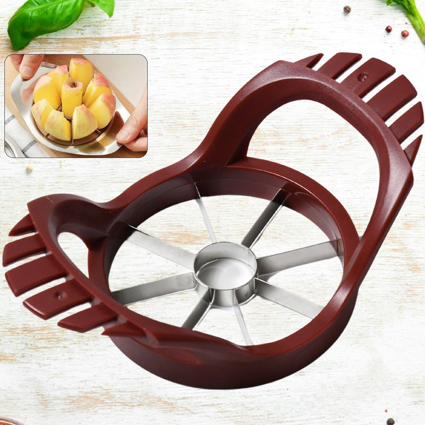5605 Stainless Steel Apple Cut Apple Slicer Fruit Divider Core Remover Separator - Happy Price - Image 1