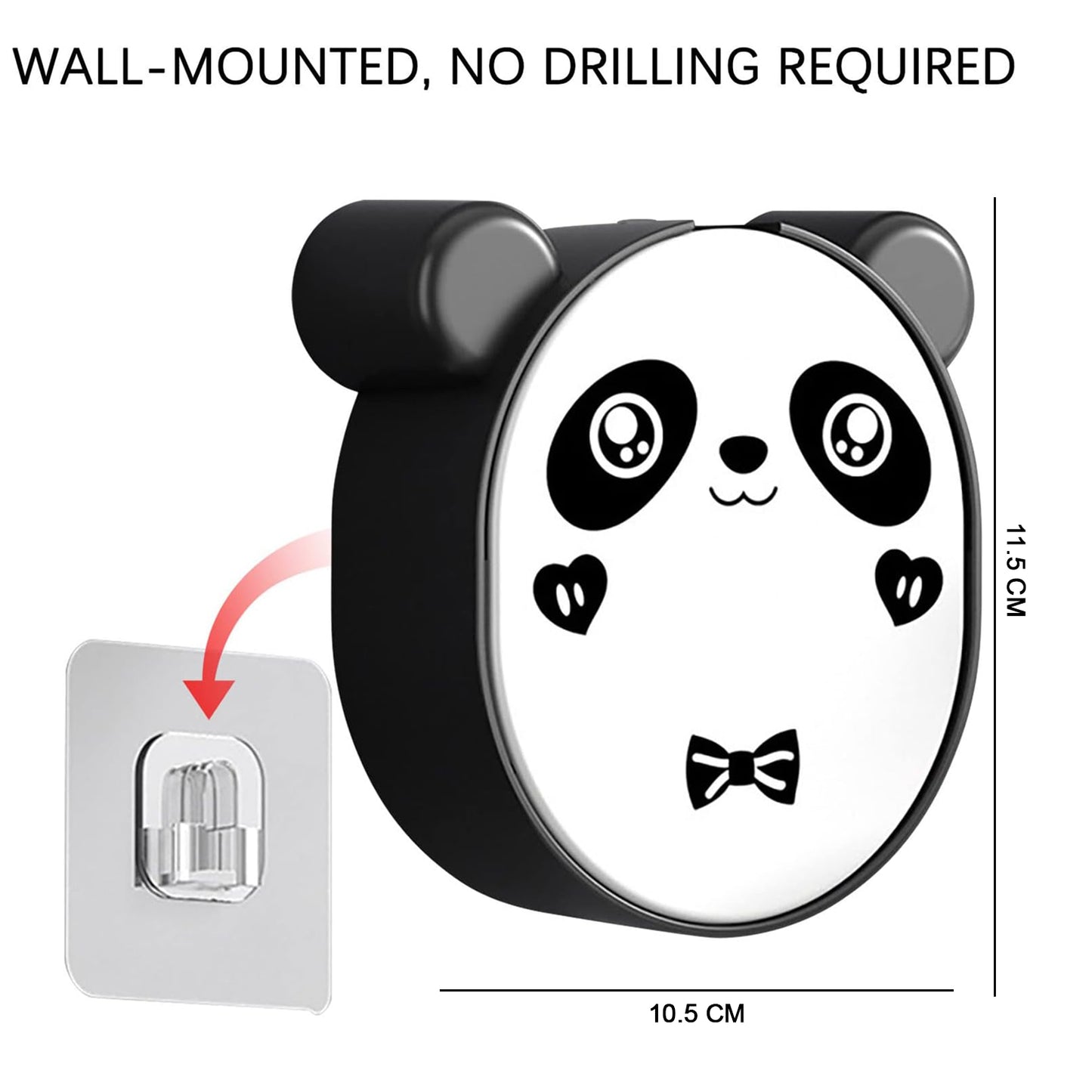 Cute Panda Wall Mounted Soap Holder with Flip-Top Lid & Drainage (1 Pc) - Happy Price - Image 3