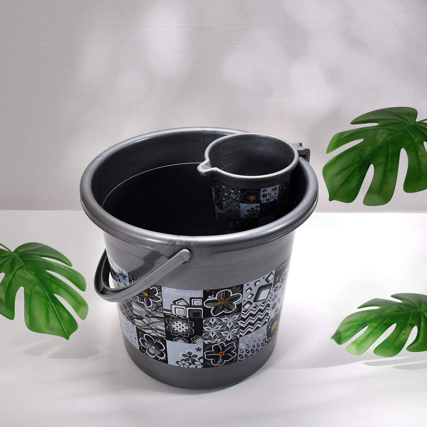 Large Capacity Plastic Bathroom Set Of 7pieces (1pc Big Tub 1pc Bucket1pc Dustbin 1pc Mug 1pc Soap Case 1pc Dustpan 1pc Stool) - Happy Price - Image 3