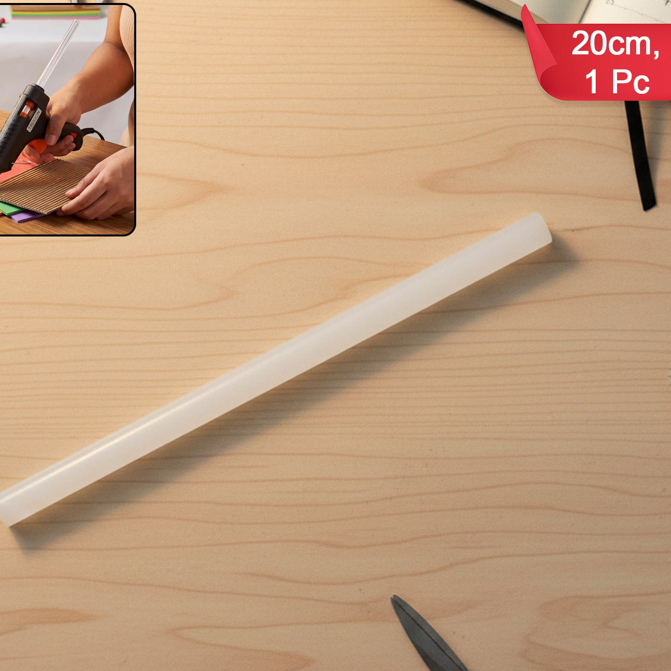 20 cm Long Hot Melt Glue Stick - 1 Pc Transparent Adhesive Rod - Happy Price - Image 1