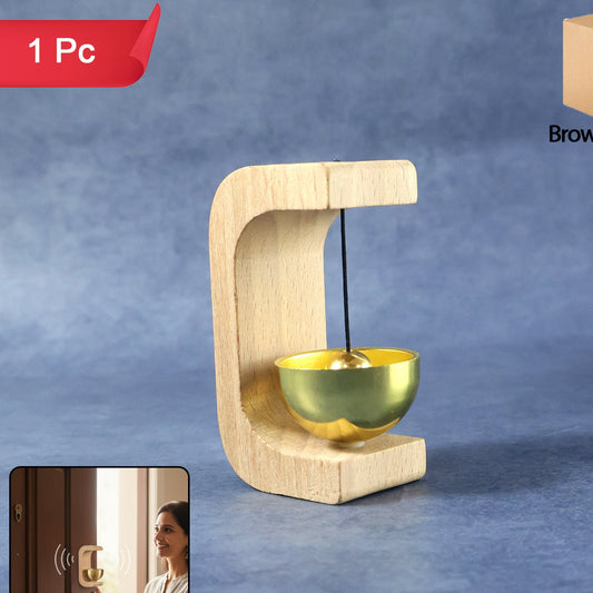 Zen Bell For Meditation With Wooden Stand (1 Pc)