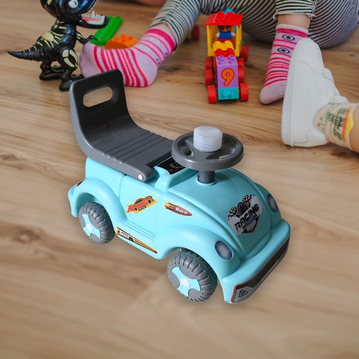 Kids Baby City Ride On Push Car Ride With Backrest Musical Horn For Children Kids Toy Ride-on Kids Toys Toddler Baby Toy Baby Car  Truck Etc Suitable For Kids Boys  Girls - Happy Price - Image 2