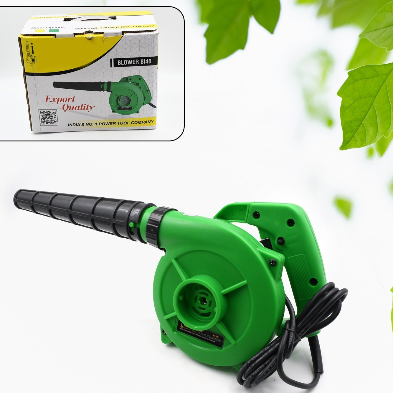 650v Blower Portable Rifel Range Heavy Duty Air Blower Electric Air Blower For Homeofficecarpccomputer Dustgaragepatiogarden Leaftrash Cleaning  (350w 2.3 M3min 13000 Rpm Green) - Happy Price - Image 1
